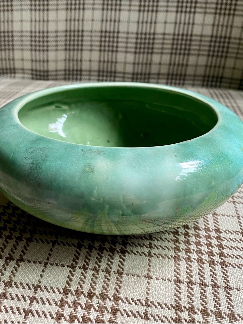 MCCOY Green Ceramic Decorative Bowl/ Planter - Home Art
